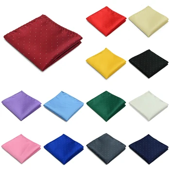 

Luxury Solid Color Hankerchief Scarves Vintage Silk Polyester Paisley Hankies Men's Suit Pocket Square Handkerchiefs Chest Towel