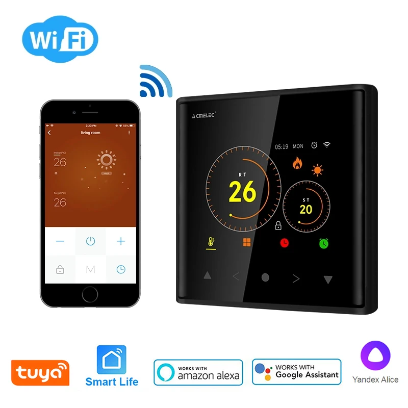 740D Tuya WiFi Smart Thermostat, Electric floor Heating Water/Gas Boiler Temperature Remote Controller for Google Home, Alexae
740D Tuya WiFi Smart Thermostat, Electric floor Heating Water/Gas Boiler Temperature Remote Controller for Google Home, Alexae