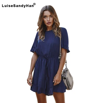 Spring Solid Short Jumpsuit Women Loose Lace Draped Round Neck Short Sleeve Light Cooked Style Rompers Female Spring Summer
Spring Solid Short Jumpsuit Women Loose Lace Draped Round Neck Short Sleeve Light Cooked Style Rompers Female Spring Summer