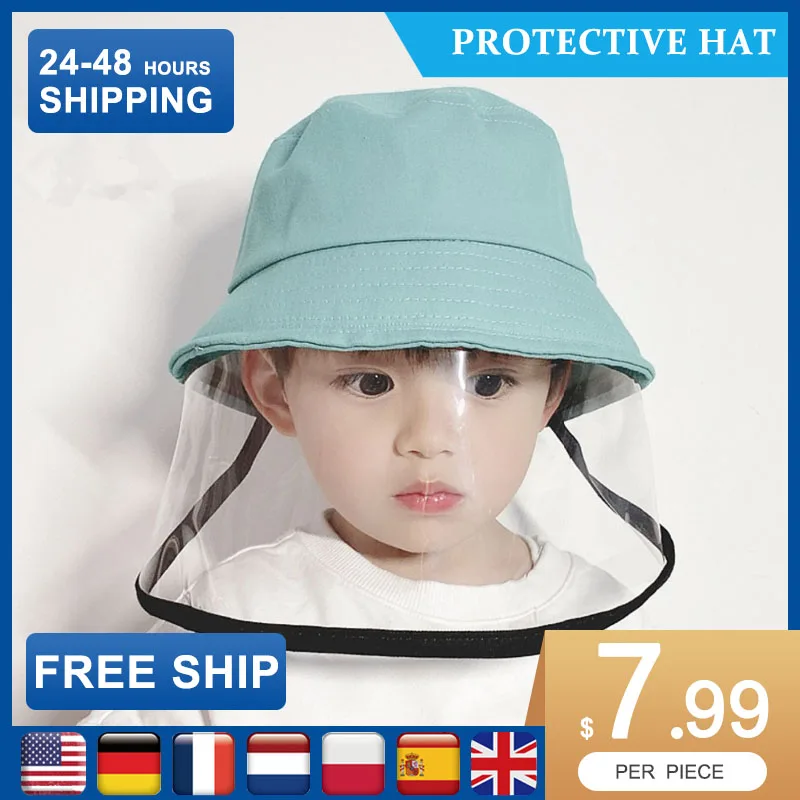 Kids Dust Cover Full Face Cap bucket Hat Children Anti Protective Droplets Spreading Prevent caps hat outdoor | Красота и здоровье