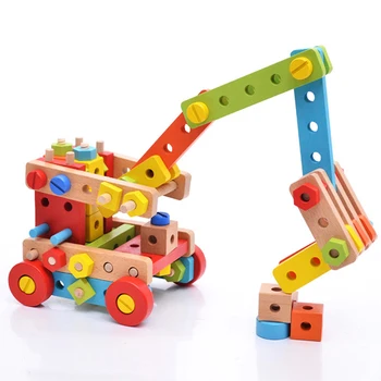 Wooden Variety Nut Combination Building Blocks Children's Assembled Demolition Toys 3-4-5-6 Years Old Belt Tool 
Wooden Variety Nut Combination Building Blocks Children's Assembled Demolition Toys 3-4-5-6 Years Old Belt Tool