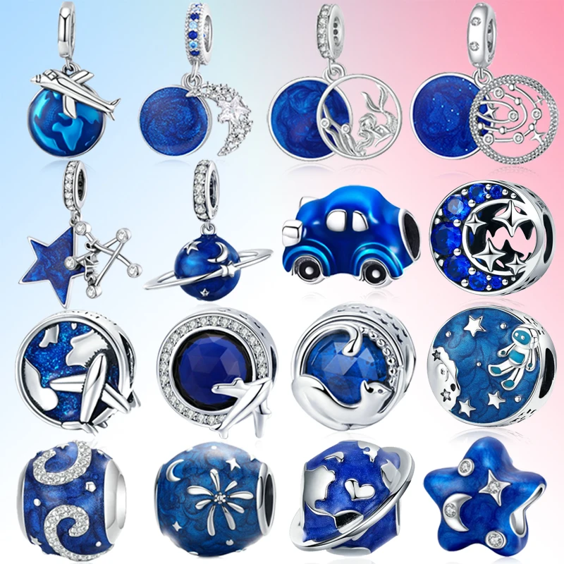 2021 Новый blue Charm подходят к оригинальному браслету бусины для изготовления