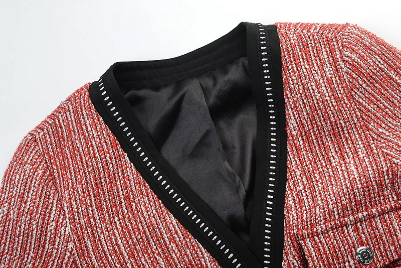 19 Spring Clothing Graceful Ladies' V-neck Color Mixture Coat Waist Hugging Slimming Multi-pockets Versatile WOMEN'S Dress
19 Spring Clothing Graceful Ladies' V-neck Color Mixture Coat Waist Hugging Slimming Multi-pockets Versatile WOMEN'S Dress