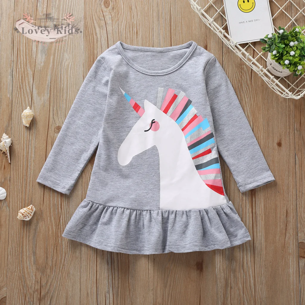 2020 Princess Baby Girl Dress Autumn Long Sleeve Unicorn Print Sweet Cute Girl Ruffle Mini Dresses
2020 Princess Baby Girl Dress Autumn Long Sleeve Unicorn Print Sweet Cute Girl Ruffle Mini Dresses