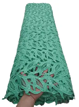 Mint Green Nigerian Lace 2020 High Quality Guipure Lace Africa Cord Lace French Lace Water Soluble For Wedding Party Dress
Mint Green Nigerian Lace 2020 High Quality Guipure Lace Africa Cord Lace French Lace Water Soluble For Wedding Party Dress