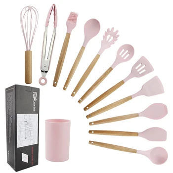 13PCS Silicone Kitchenware Cooking Utensils Set Heat Resistant Kitchen Non-Stick Cooking Utensils Baking Tools With Storage Box
13PCS Silicone Kitchenware Cooking Utensils Set Heat Resistant Kitchen Non-Stick Cooking Utensils Baking Tools With Storage Box