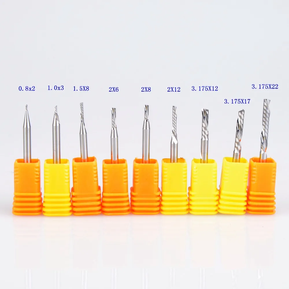 5pc 3.175mm Left Spiral milling cutter down cut one Flute router bit CNC end mill carbide milling cutter
5pc 3.175mm Left Spiral milling cutter down cut one Flute router bit CNC end mill carbide milling cutter