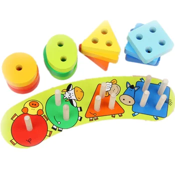 Wooden Geometric Blocks For Children Kids Colorful Building Stacker Shape Sorter Column Stacking Set Early Educational Toys Gift
Wooden Geometric Blocks For Children Kids Colorful Building Stacker Shape Sorter Column Stacking Set Early Educational Toys Gift