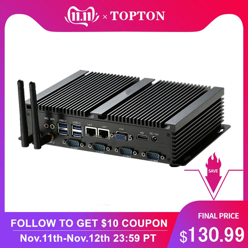 Fanless Industrial 2*Lans Mini PC Windows XP/7/10 Intel i5 3317U 1037U 1007U 4*RS232 Desktop Mini Computer 300M Wifi HDMI+VGA
Fanless Industrial 2*Lans Mini PC Windows XP/7/10 Intel i5 3317U 1037U 1007U 4*RS232 Desktop Mini Computer 300M Wifi HDMI+VGA