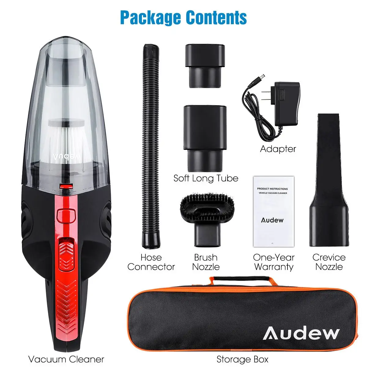 Handheld Home Vacuum Cleaner HEPA Filter Mini Portable Rechargeable Cordless Wet Dry Use 2200mAh AUDEW 120W 4000pa Handheld Home Vacuum Cleaner HEPA Filter Mini Portable Rechargeable Cordless Wet Dry Use 2200mAh AUDEW 120W 4000pa