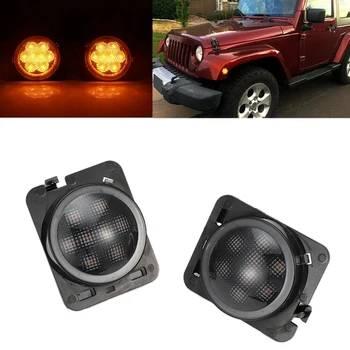 1Pair Car Front Fender LED Side Marker Turn Signal Light Smoke Lens for Jeep Wrangler JK 2007-2018
1Pair Car Front Fender LED Side Marker Turn Signal Light Smoke Lens for Jeep Wrangler JK 2007-2018