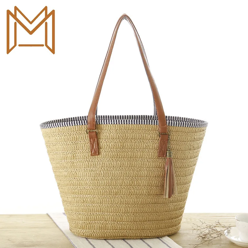 Concise Single Shoulder Weave Package Tassels Straw Plaited Package Beach Woman Package
Concise Single Shoulder Weave Package Tassels Straw Plaited Package Beach Woman Package