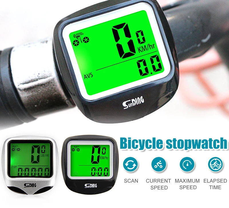 Sunding SD-568AE Bike Computer Cycling Milometer Bicycle Speedometer Wireless Waterproof Stopwatch Odometer LCD Backlight Black
Sunding SD-568AE Bike Computer Cycling Milometer Bicycle Speedometer Wireless Waterproof Stopwatch Odometer LCD Backlight Black