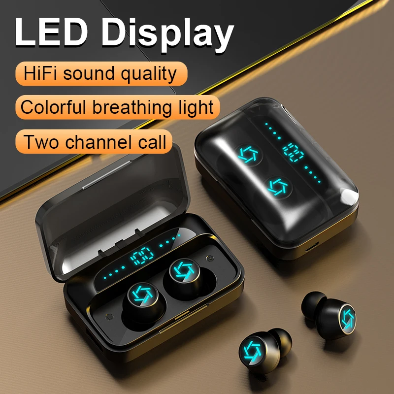 S15 TWS Bluetooth 5.0 Earphone LED Power Display Charging Box Earplugs Wireless Earphones Waterproof Noise Cancelling Earphones
S15 TWS Bluetooth 5.0 Earphone LED Power Display Charging Box Earplugs Wireless Earphones Waterproof Noise Cancelling Earphones