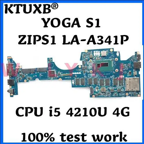 Материнская плата KTUXB ZIPS1 для Lenovo Thinkpad YOGA S1 материнская ноутбука процессор i5 4210U 4