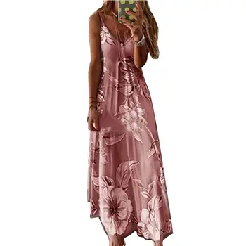 Plus Size Women's Sleeveless V Neck Floral Print Large Swing Loose Sling Dress
Plus Size Women's Sleeveless V Neck Floral Print Large Swing Loose Sling Dress