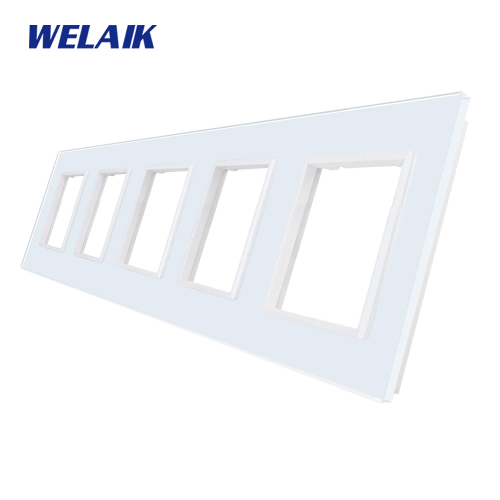 WELAIK-1 Brand Free Shipping EU 5Frame Crystal Glass Panel Only Not Touch Switch Square Hole Glass Panel A58W1
WELAIK-1 Brand Free Shipping EU 5Frame Crystal Glass Panel Only Not Touch Switch Square Hole Glass Panel A58W1