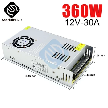 DC 12V 30A 360W Power Supply Lighting Transformer For LED Strip Light Switching Power Adapter Driver Tools Switch Power Tools
DC 12V 30A 360W Power Supply Lighting Transformer For LED Strip Light Switching Power Adapter Driver Tools Switch Power Tools