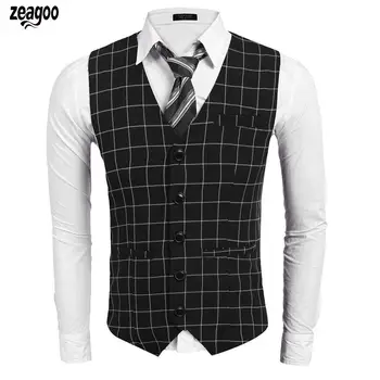 Men Single-Breasted Button Down Plaid Slim Fit Casual, Spring, Autumn Business Vest Pockets Waistcoat Regular
Men Single-Breasted Button Down Plaid Slim Fit Casual, Spring, Autumn Business Vest Pockets Waistcoat Regular