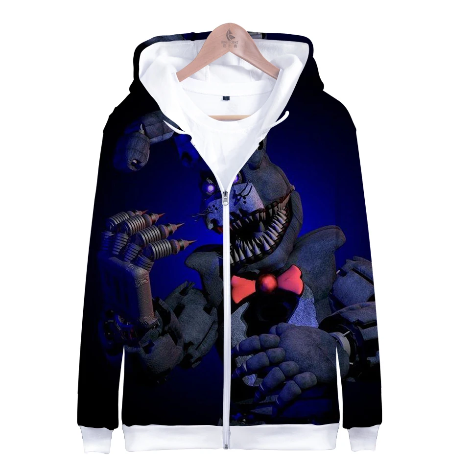 Five Nights At Freddy 3D Hoodie FNAF Children 3D Zipper Hooded Sweatshirt for Kids Boys Thin Winter Autumn Clothes Zipper Jacket 
Five Nights At Freddy 3D Hoodie FNAF Children 3D Zipper Hooded Sweatshirt for Kids Boys Thin Winter Autumn Clothes Zipper Jacket