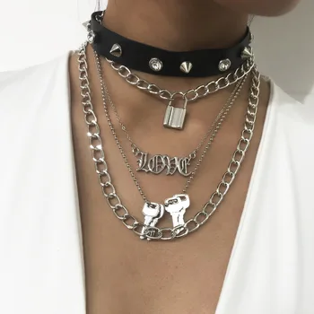 2020 Lock Key Love Leather Choker collar for women goth punk chain harajuku Collar Sexy Vegan chocker bondage festival jewelry 
2020 Lock Key Love Leather Choker collar for women goth punk chain harajuku Collar Sexy Vegan chocker bondage festival jewelry