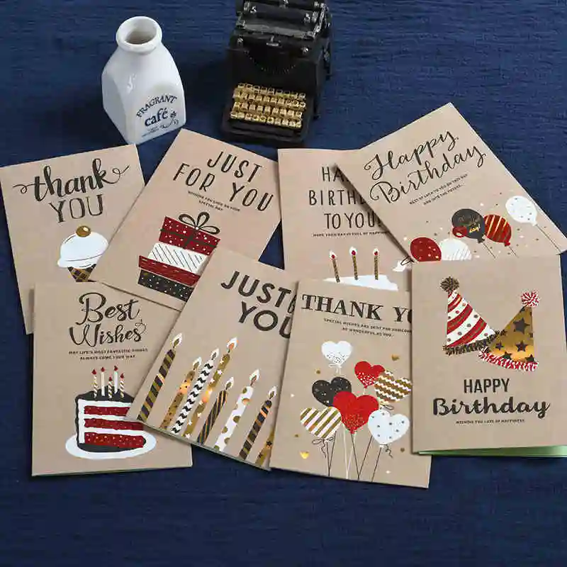 vintage kraft greeting card kraft envelope hollow