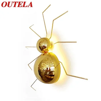 OUTELA Modern LED Wall Lamps Fixture Golden Spider Creative Decorative Sconces For Home Bedroom Living Room Dining Room Children 
OUTELA Modern LED Wall Lamps Fixture Golden Spider Creative Decorative Sconces For Home Bedroom Living Room Dining Room Children