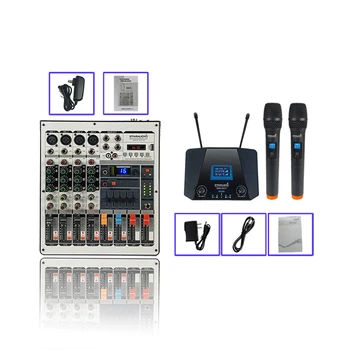 STARAUDIO 4 Channel Live Sound Studio Mixing Console BT USB Mp3 Audio Mixer 2CH UHF Handheld Wireless Microphone SPMX-4001B
STARAUDIO 4 Channel Live Sound Studio Mixing Console BT USB Mp3 Audio Mixer 2CH UHF Handheld Wireless Microphone SPMX-4001B