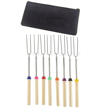 8 Pcs Marshmallow Roasting Sticks with Wooden Handle Extendable Forks Set telescoping Smores Skewers for Campfire, Fire Pit S07
8 Pcs Marshmallow Roasting Sticks with Wooden Handle Extendable Forks Set telescoping Smores Skewers for Campfire, Fire Pit S07