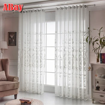 Embroidery Sheer White Curtains for Living Room Luxury Tulle for Windows Curtains for Bedroom Home Decoration Modern Voile Drape
Embroidery Sheer White Curtains for Living Room Luxury Tulle for Windows Curtains for Bedroom Home Decoration Modern Voile Drape