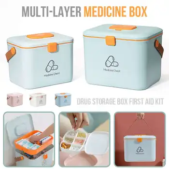 Plastic First Aid Kit Medical Box Large Storage Box for Medicine Organizer Medicine Chest Emergency Container Home Medical Kit 
Plastic First Aid Kit Medical Box Large Storage Box for Medicine Organizer Medicine Chest Emergency Container Home Medical Kit