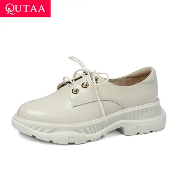 QUTAA 2021 Square Heel Lace Up Comfort Women Single Shoes Spring Autumn Cow Leather Casual Round Toe Ladies Pumps Size 34-39
QUTAA 2021 Square Heel Lace Up Comfort Women Single Shoes Spring Autumn Cow Leather Casual Round Toe Ladies Pumps Size 34-39