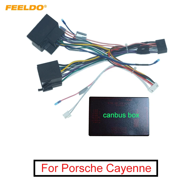 FEELDO автомобильный аудио Raddio 16PIN Android кабель питания адаптер с can шиной для Porsche Cayenne