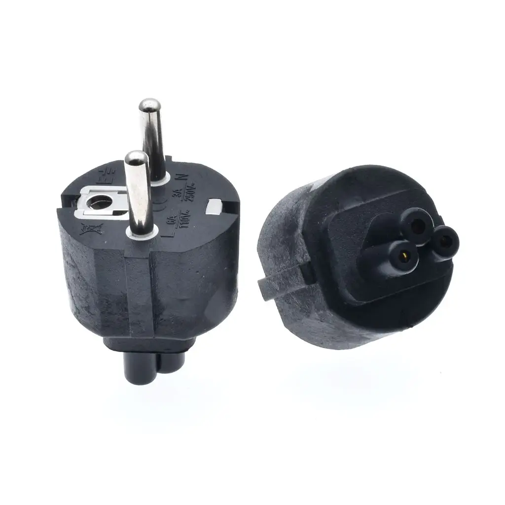 Schuko CEE7/7 TO IEC320 C5 power adaptor plug for C6 interface,Schuko plug to desktop adapter
Schuko CEE7/7 TO IEC320 C5 power adaptor plug for C6 interface,Schuko plug to desktop adapter