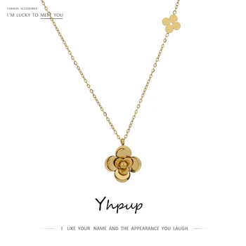 Yhpup Charm Flower Metal Pendant Stainless Steel Necklace Stylish Gold Color Collar подвеска Necklace Collane Donna statement
Yhpup Charm Flower Metal Pendant Stainless Steel Necklace Stylish Gold Color Collar подвеска Necklace Collane Donna statement