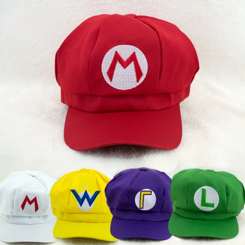 Super Mario Pentagram Baseball Cap Cotton Cosplay Dad Trucker Kpop Hat Hats Winter Cute Gift | Аксессуары для одежды