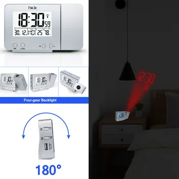 Black Silver Kitchen Family Digital LCD Bedroom Color Led Alarm Clock Multifunction Economic Projector Station Function Weather
Black Silver Kitchen Family Digital LCD Bedroom Color Led Alarm Clock Multifunction Economic Projector Station Function Weather