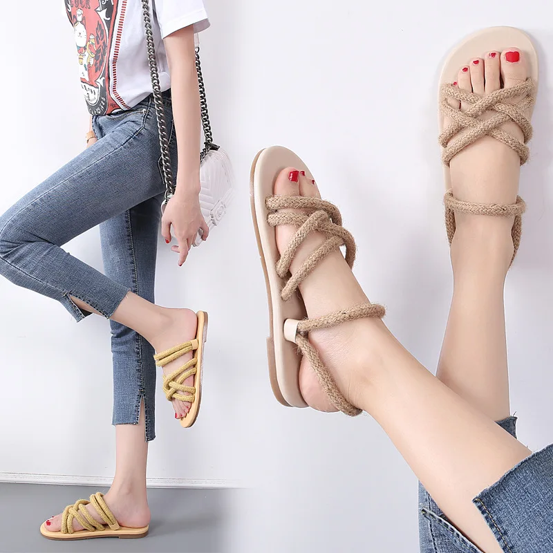 2019 New Style han ban Hemp Rope Double Purpose WOMEN'S Casual Shoes Cross Lattice Peep-Toe Women's Slippers Outer Wear Beach Ca
2019 New Style han ban Hemp Rope Double Purpose WOMEN'S Casual Shoes Cross Lattice Peep-Toe Women's Slippers Outer Wear Beach Ca