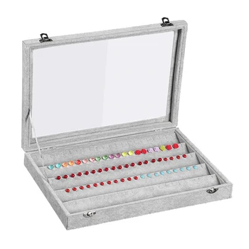 Ring Display Tray Earring Storage Case Jewelry Storage Box Velvet Glass Ring Jewelry Display Necklace Earrings Holder Organizer
Ring Display Tray Earring Storage Case Jewelry Storage Box Velvet Glass Ring Jewelry Display Necklace Earrings Holder Organizer