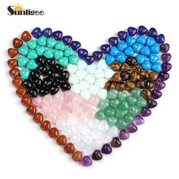 Sunligoo New 15mm Mini Heart Gemstone Tumbled Natural Stone Chips Healing Crystal Stone Collection Reiki Pocket Stone Home Decor
Sunligoo New 15mm Mini Heart Gemstone Tumbled Natural Stone Chips Healing Crystal Stone Collection Reiki Pocket Stone Home Decor