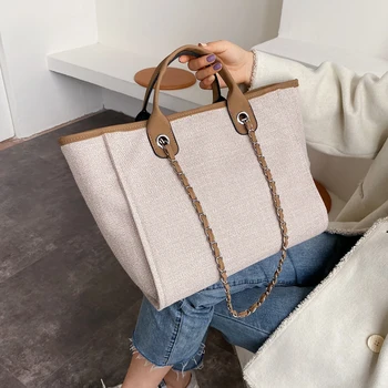 Canvas Bag For Women 2020 New Fashion Korean Versatile Messenger Bag Large Capacity Fashion Reusable Tote Chain Bag
Canvas Bag For Women 2020 New Fashion Korean Versatile Messenger Bag Large Capacity Fashion Reusable Tote Chain Bag