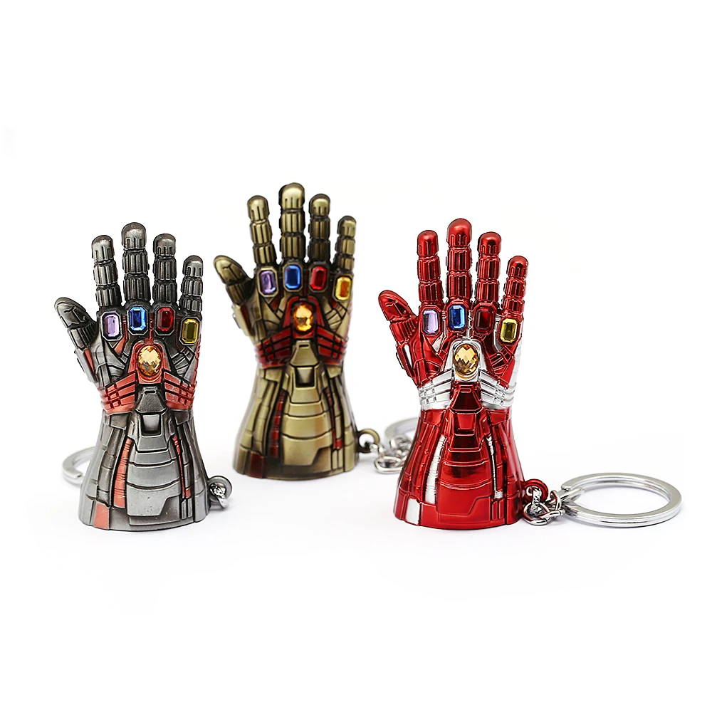 

New Avengers Hulk Glove Keychain Marvel Endgame Infinite Power Gauntlet Keyrings Key Chains Metal Pendant Jewelry llaveros