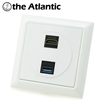 Atlectric Dual HDMI HD TV USB Data Socket HDMI & USB Data Port Television Wall Socket 86Type PC Retro Panel Outlet
Atlectric Dual HDMI HD TV USB Data Socket HDMI & USB Data Port Television Wall Socket 86Type PC Retro Panel Outlet