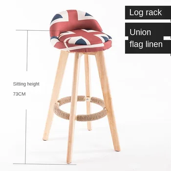 B Simple solid wood bar table and chair single high stool leisure tide bar chair high table dining chair 
B Simple solid wood bar table and chair single high stool leisure tide bar chair high table dining chair