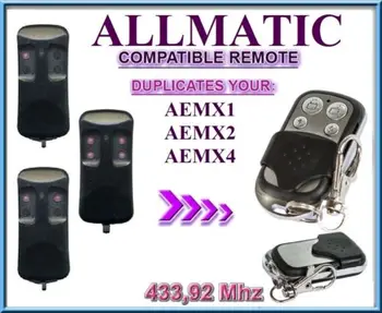 ALLMATIC AEMX1 / AEMX2 / AEMX4 Universal remote control replacement clone duplicator Fixed code 433.92MHz
ALLMATIC AEMX1 / AEMX2 / AEMX4 Universal remote control replacement clone duplicator Fixed code 433.92MHz