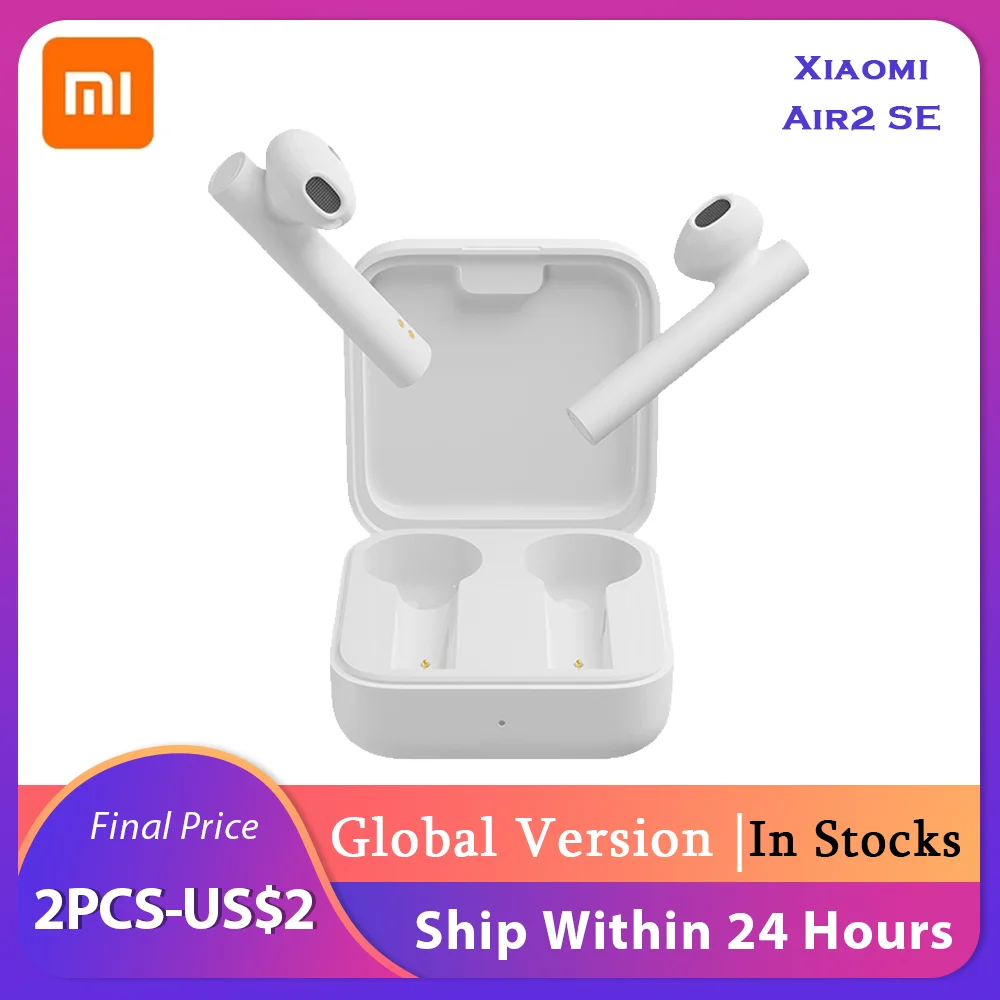 Беспроводные наушники Xiaomi Air2 SE TWS Mi True Wireless Bluetooth вкладыши AirDots pro 2SE 20 часов работы