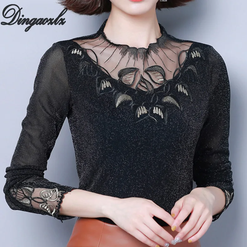 Dingaozlz 2019 Bright Silk Hollow Women Tops Plus size Blouse Long sleeve embroidery shirt Casual clothing blusa feminina
Dingaozlz 2019 Bright Silk Hollow Women Tops Plus size Blouse Long sleeve embroidery shirt Casual clothing blusa feminina