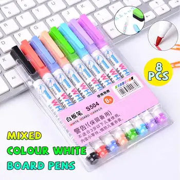 8Pcs/lot Colorful Black School Classroom Whiteboard Pen Dry White Board Markers Built In Eraser Student Children's Drawing Pen
8Pcs/lot Colorful Black School Classroom Whiteboard Pen Dry White Board Markers Built In Eraser Student Children's Drawing Pen