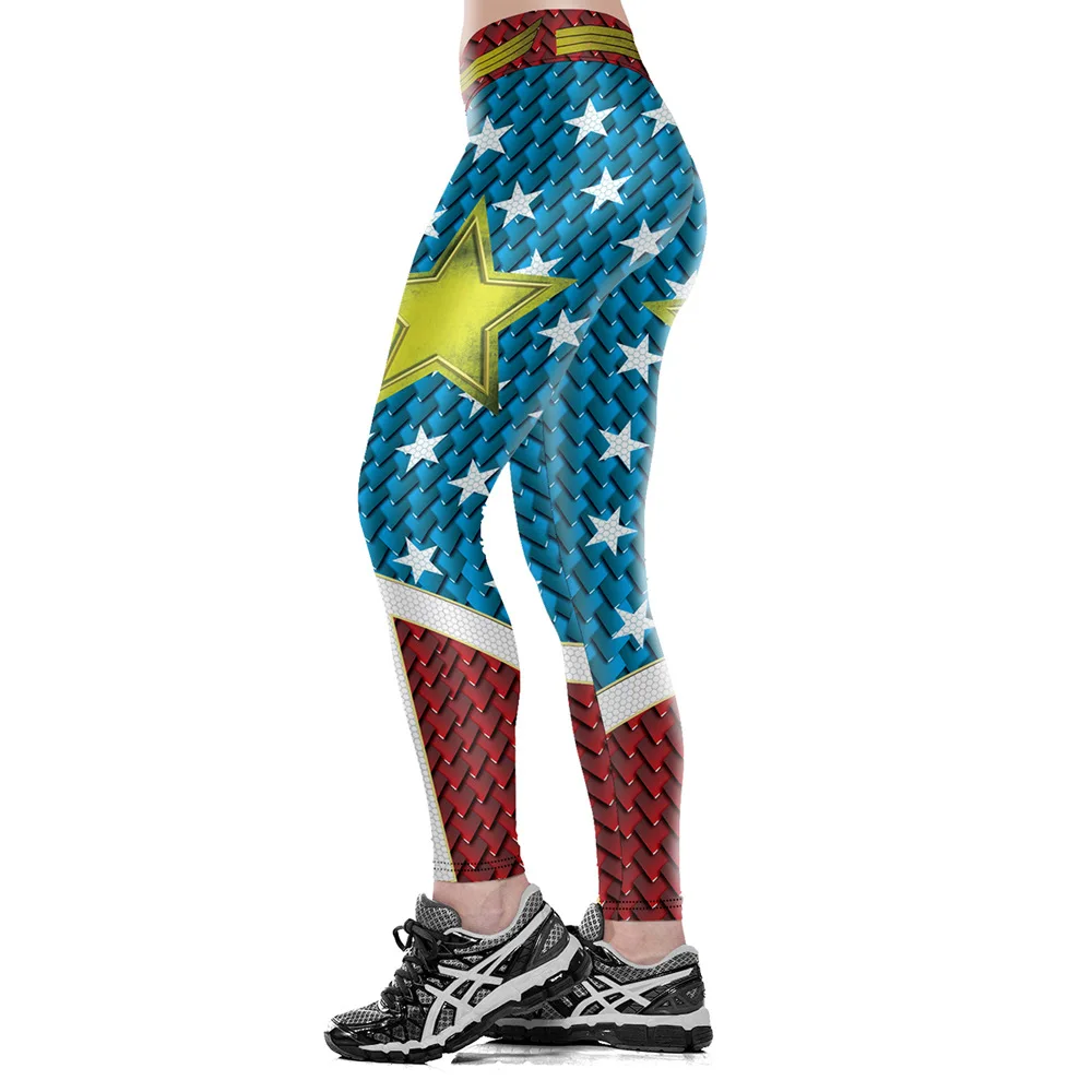 New Style 3D Blue Star Digital Printing High-waisted Slim Fit Athletic Pants Running Training Yoga Pants
New Style 3D Blue Star Digital Printing High-waisted Slim Fit Athletic Pants Running Training Yoga Pants