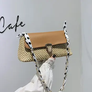 Straw Armpit Bags Female Summer 2020 New Style WOMEN'S Shoulder Bag Versatile Silk Scarves Handbag Beach Bag Woven Bag
Straw Armpit Bags Female Summer 2020 New Style WOMEN'S Shoulder Bag Versatile Silk Scarves Handbag Beach Bag Woven Bag